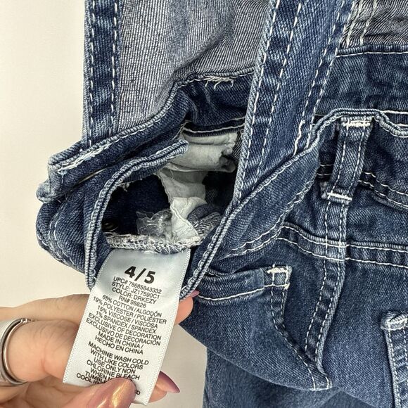 Jordache Girls Kids Overall Bibs Colorful Patches Size 4/5 - Picture 9 of 10